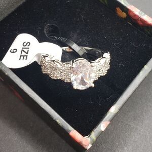 Oval Braided Engagement Ring Size 9